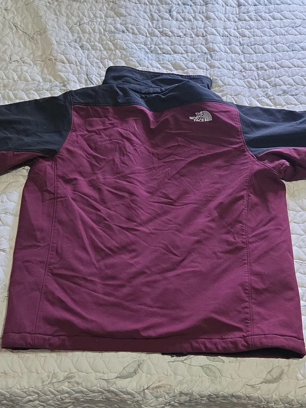 The North Face Maroon and Black Softshell Jacket
